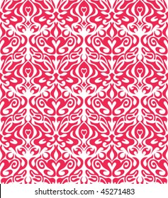 Red floral romantic pattern