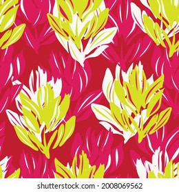 Red Floral fondo de patrón sin costuras para textiles de moda, gráficos, antecedentes y artesanías