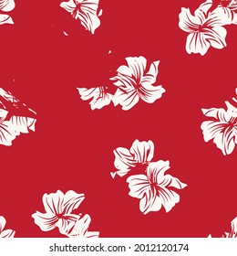 Red Floral fondo de patrón sin costuras para textiles de moda, gráficos, antecedentes y artesanías