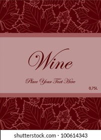 red floral wine label