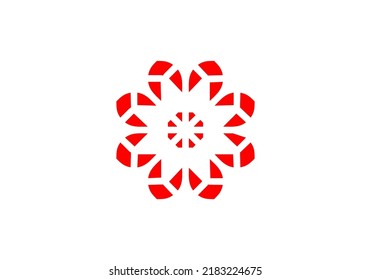 Diseño del logotipo del Resumen de Flores Rojas