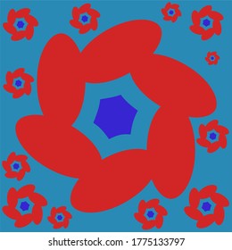 Red flower background. Simple and interesting.