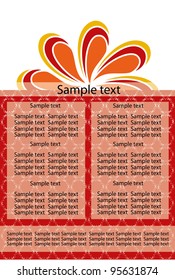 Red flower brochure theme