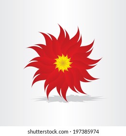 red flower decoration design