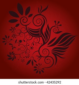 red flower decorative background