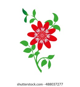 red flower design