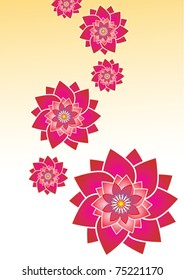 Red flower graphic