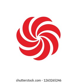 Red flower icon vector eps10