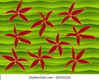 red flower illustration background 