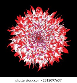 la ilustración de la flor roja es tan deslumbrante.