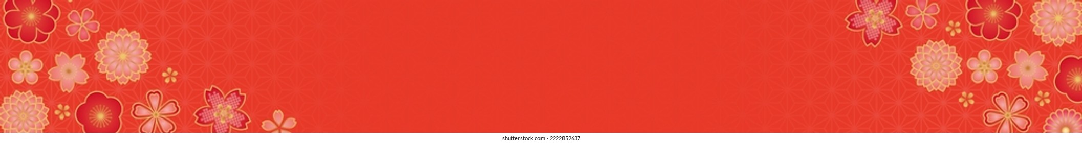 Red Flower Japanese Pattern Backgrounds Web graphics