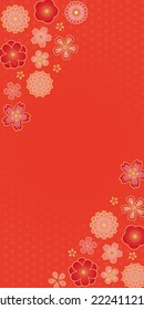 Red Flower Japanese Pattern Backgrounds Web graphics