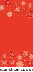 Red Flower Japanese Pattern Backgrounds Web graphics