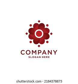 Red Flower Logo Design Inspiration