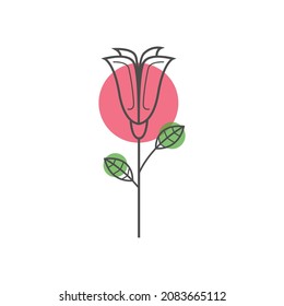 Vector de diseño de logotipo de flor roja