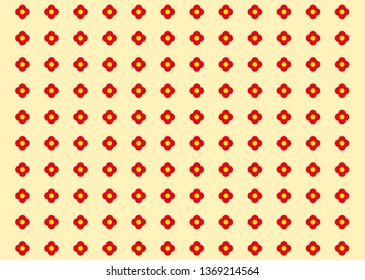red flower on color background