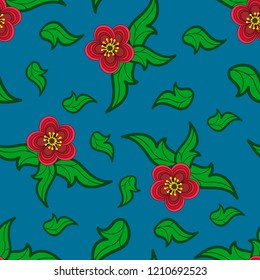 red flower on a dark blue background
