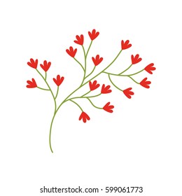 red flower ornate image vector illustration eps 10