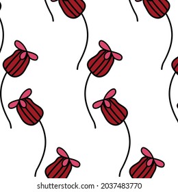 red flower pattern background design vector eps.10