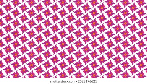 Rotes Blumenmuster für Textilien