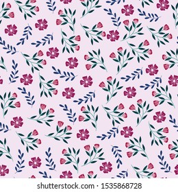 red flower seamless pattern background