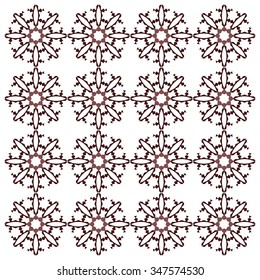 red flower shape pattern star