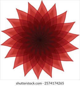 Red flower shape vector design