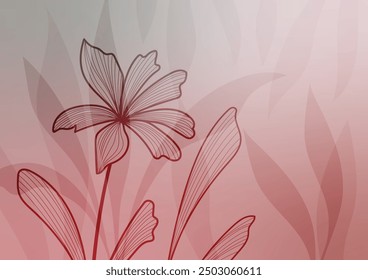 Red flower soft light natural wallpaper background. vector illustration.