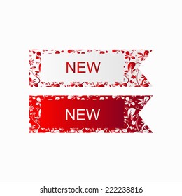 red flower tag set 1