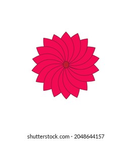 Vector de flores rojas. Plantilla de flor de fondo