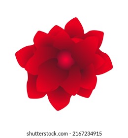 Icono del vector de flor roja. Icono del vector de rosa. Icono de concepto del logotipo de la tienda de flores. Ilustración vectorial.