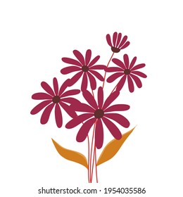 Red flower vector  Various scenes illustrations  Home decoration picture