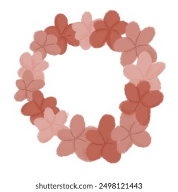 Roter Blumenkranz-Rahmenvektor