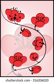 red flowers