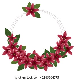 red flowers arranged in a circle shape