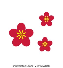Flores rojas floreciendo en primavera y verano sobre fondo blanco. (estacional, parque, jardín, planta, floral, floreciente en primavera, verano, al aire libre)