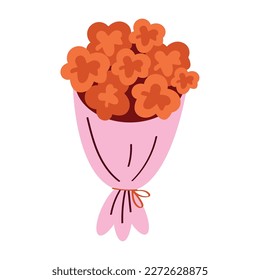 red flowers bouquet romantic present icon