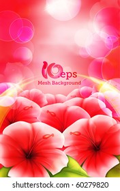 Flores rojas, eps10