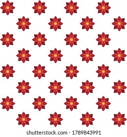 red flowers garden pattern background vector illustration design