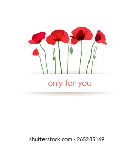 Red flowers just for you 