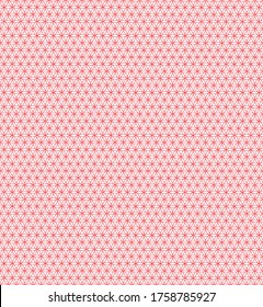 red flowers of life vector seamless pattern