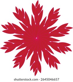 Red flowers mandala  Red leaf mandala background design