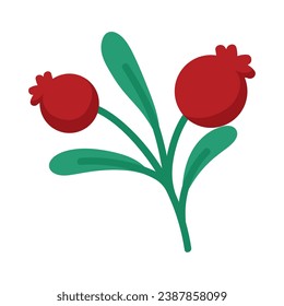 red flowers nature illustration isolated
