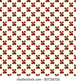 red flowers on a light background seamless pattern vector illustration