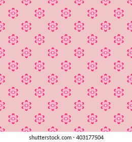 Red flowers on a pink background