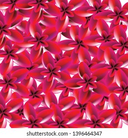 Red flowers on white background  wallpaper pattern design.Vector illustration.