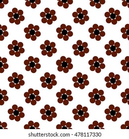 red flowers on a white background, Seamless