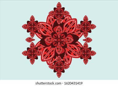 
Red Flowers Piled Into The Background