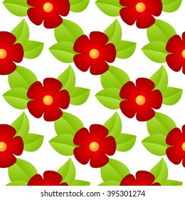 red flowers seamless