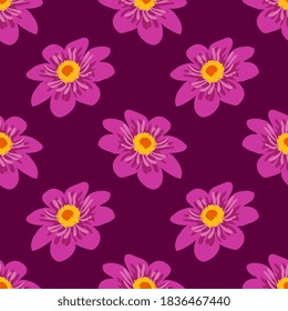 el patrón de primavera de las flores rojas es una moda sin fisuras. diseño de mosaico de fondo textil